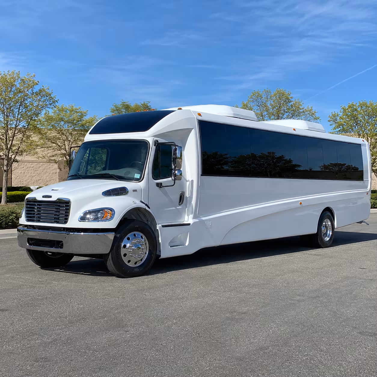 minibuses and charter buses ready for smaller duluth prom groups